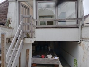 Escalier bois terminé vue ensemble - ETS SEVIN