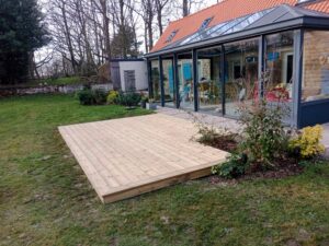 Terrasse pin sur plot vue ensemble - ETS SEVIN